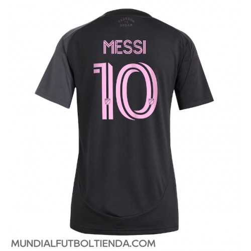 Camiseta Inter Miami Lionel Messi #10 Segunda Equipación Replica 2025-26 para mujer mangas cortas